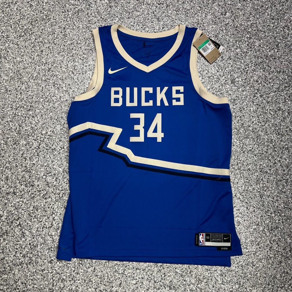 Nike Milwaukee Bucks Giannis Antetokounmpo City Edition‎ Men's XL FQ4349-481
